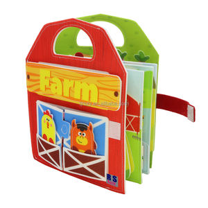 2025 nouvelle conception de ferme livre calme meilleur cadeau pour les enfants pré-apprentissage jouet feutre matériel <span class=keywords><strong>Motessori</strong></span> livre - Product Image 3