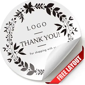 Custom-made circular type vintage matt sticker for envelope sealing efficient service