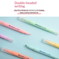 Stylo surligneur double extrémité, double face, coloré, non effaçable, marqueur multicolore pour fournitures scolaires CY-506