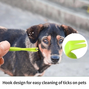 3 pièces, pince à épiler, dissolvant de tiques, crochet dissolvant de tiques pour chien, outil de tiques, acariens, extracteur de puces, fournitures pour animaux de compagnie - Product Image 3