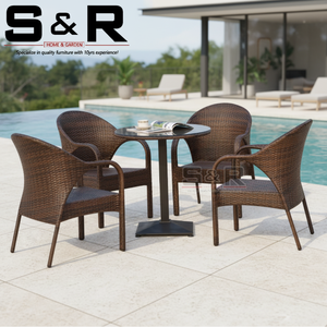 <span class=keywords><strong>Set</strong></span> <span class=keywords><strong>da</strong></span> Pranzo per Esterni in Rattan Moderno, Lussuoso, Leggero, Impermeabile ed Ecologico per Camera <span class=keywords><strong>da</strong></span> Letto, Ospedale e Villa - Product Image 1