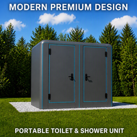 Cabine de toilette portable en acier galvanisé haut de gamme avec un design écologique et durable pour les camping-sites, les écoles et les parcs