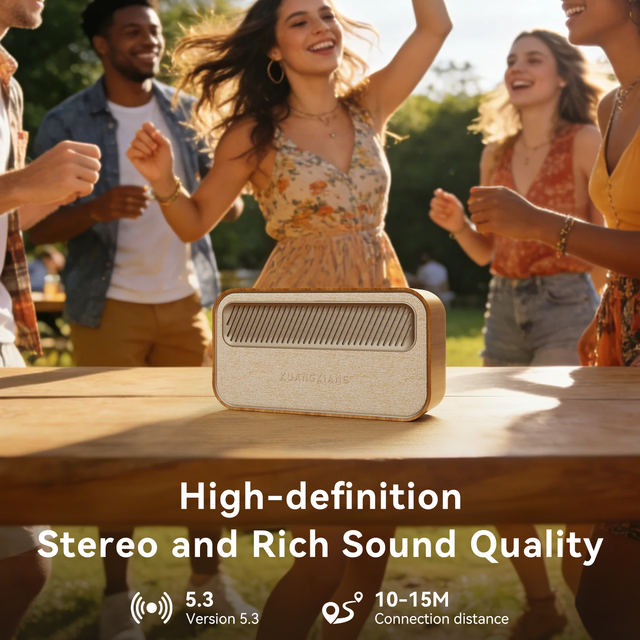 2026 Home Speakers Retro BT Speaker with 45W Powerful Bass & Premium Sound, TWS Paring Supported Speaker with Voice Assistant