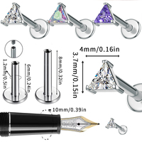 Milky Way ASTM F136 Titane pour enfants, mignonnes boucles d'oreilles fleur 16G, anneaux cochléaires, clous pour cartilage d'oreille et hélix