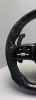 Volante de Fibra de Carbono Forjado con Láminas Rojas Reales Personalizadas, Alcántara y Gamuza para Mercedes Benz AMG, Personalización Disponible