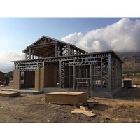 Nouveau modèle de luxe Maison de villa à structure légère en acier à 2 étages Maison modulaire