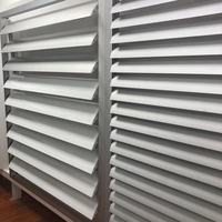 Lames de persiennes verticales extérieures en alliage d'aluminium à profil d'aile, personnalisées pour bâtiments, avec lames à lamelles solaires