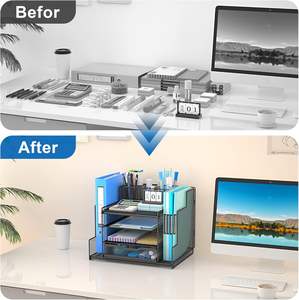 منظم مع ملفين وشبكة إكسسوارات اللوازم المكتبية - Product Image 4