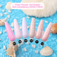 Gel de construction pour ongles Hema Free & Natural Pearl Thread, gel de construction perlé laiteux, gel de nivellement, extension d'ongles, gel dur
