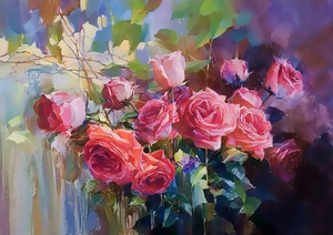 Fleur bricolage peinture à l'huile par numéro <span class=keywords><strong>dessin</strong></span> toile sans cadre peinture par numéros artisanat Kits peintures décor à la maison cadeaux ensemble adultes - Product Image 6