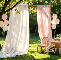 Tissu en satin de soie glacée en gros pour rideau de fond de scène de mariage, finition soyeuse pour décoration de cérémonie de fiançailles et de mariage, draperies de fond de scène