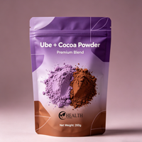 Complément alimentaire à base d'extraits végétaux Hrebal, mélange de poudre d'igname violette et de cacao de qualité supérieure pour desserts, thés au lait et pâtisseries