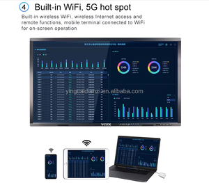 65インチ、75インチ、86インチのUHDインタラクティブホワイトボード、40点タッチ、48MPカメラ、アルミフレーム、インタラクティブ学習ボード、トレーニング用 - Product Image 2