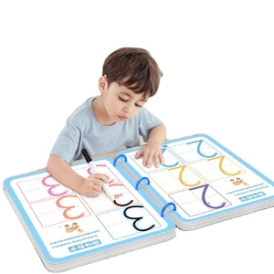 Gran oferta 2023, libro de trabajo de rastreo mágico reutilizable para niños pequeños, práctica de escritura para niños, libro de entrenamiento de Control de pluma de juego lógico divertido - Product Image 1