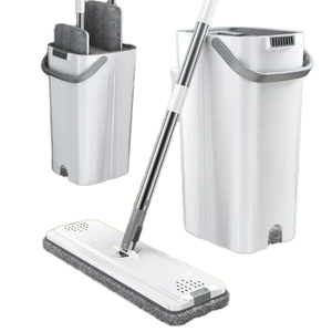 Fábrica al por mayor 360 Magic Microfiber Mop Bucket Set Hands-Free Rectangle Single Steel Pole Bucket para la limpieza del coche - Product Image 6