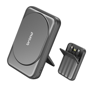 Batterie externe ultra-fine 10000 mAh à succès avec support, affichage numérique et câble 3-en-1 intégré, charge rapide bidirectionnelle Type C - Product Image 1