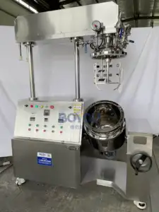 10l Hydraulic Lifting Vacuum Homogenizing Emulsifying Mixing Machine For Gel Cream Making In Laboratory