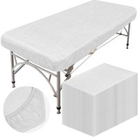 Draps de table de massage jetables épais et durables en non-tissé, ajustés, sans latex, pour spa, salon de beauté et usage médical - MOQ 100 pièces