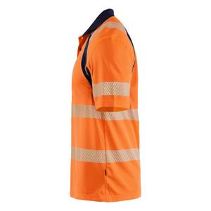 BLAKLADER - 359510135389XS Polo Hi-Vis con protección UV Naranja/Azul marino-EAN 7330509926826 ROPA DE TRABAJO DE LA HI-VIS - Product Image 3