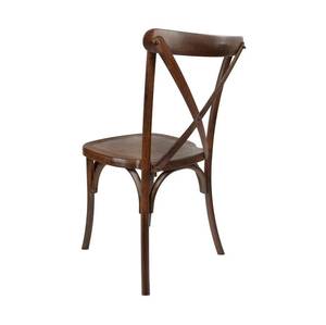 Wholesale Wedding Event Advantage Rustic Natural X Back Resin Crossback Hotel Dining <b>Chair</b> - Product Image 2