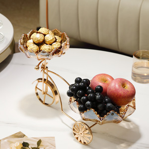 Plateau à fruits en métal de luxe AURORA pour présentation sur comptoir, pour table basse de salon, décoration haut de gamme pour la maison, bonbons, en-cas - Product Image 2