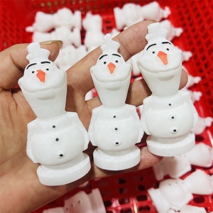 סיטונאי קריסטל טבעי קוורץ לבן מגולף שיש לבן גילוף שלג תינוק מתנה לחג המולד מתנה - Product Image 6