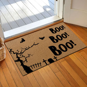 Paillasson d'Halloween Cangming en imitation fibre de coco, 30x48 pouces, imperméable, pour porte d'entrée, tapis décoratif pour entrée - Product Image 1