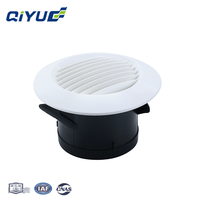 Diffuseur en plastique ABS rond à lamelles inclinées pour l'alimentation et la sortie d'air des systèmes de ventilation centralisée domestique et des équipements d'air frais