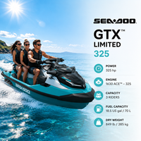 2025 BRP Sea-Doo GTX 325 avec moteur Rotax 1630 ACE-325 suralimenté, jet ski 325 ch pour sports nautiques