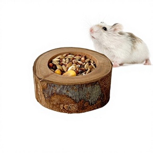 Petit bol pour animaux de compagnie, bol d'alimentation rond en bois <span class=keywords><strong>dur</strong></span> et résistant pour <span class=keywords><strong>hamster</strong></span>, petaugeoire - Product Image 1