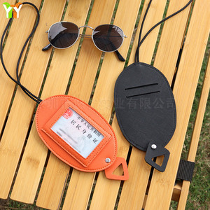 PU leather luggage tag <b>holder</b>, luggage boarding name tag, can be used to hang glasses chains, access cards, and <b>ID</b> card <b>holders</b>. - Product Image 4