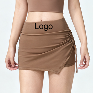 Jupe de sport athlétique personnalisée avec logo, jupe de tennis, jupe de golf, jupe de sport décontractée avec cordon de serrage latéral réglable, jupes de tennis respirantes - Product Image 1