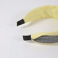 Serre-tête large en tissu à nœud, motif écossais color block, antidérapant, pour femme, accessoire de mode pour le quotidien et les trajets