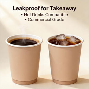 Gobelets en papier de 12 oz, couleur neige, très vendus, en gros, avec couvercles hermétiques pour café et thé au <span class=keywords><strong>lait</strong></span> à emporter - Product Image 4