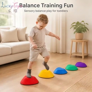 Pierres d'équilibre en plastique pour enfants, antidérapantes, robustes, <span class=keywords><strong>parcours</strong></span> d'obstacles en gros pour l'entraînement sensoriel en intérieur et en extérieur - Product Image 4