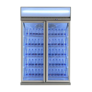 Réfrigérateur vertical à porte vitrée pour boissons énergisantes avec refroidissement par ventilateur, affichage commercial du Guangdong - Product Image 1