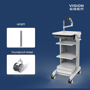 Chariot médical industriel moderne 4K pour ordinateur portable d'endoscopie roues de chariot en métal en acier plastique prend en charge l'utilisation d'atelier de bras hôpitaux - Product Image 3