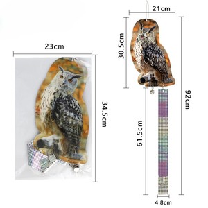 Prêt à expédier : Éloigne-oiseaux de vignoble en PP, étanche, avec cloche sonore et motif hibou réfléchissant pour ferme, verger et jardin - Product Image 2