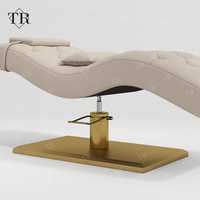 Turri Luxury Curved Eyelash Stretcher Stuhl Moderner Kosmetiker Stuhl Memory Foam Lash Bed Lifting Velvet Kunstleder
