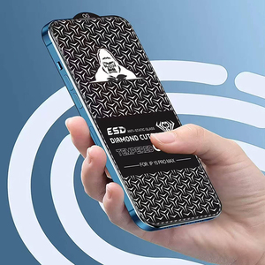 Film en aluminium haute qualité anti-poussière et anti-statique avec bordure diamantée pour iPhone I6 4.7/ I6 5.5 /I7 4.7 - Product Image 3