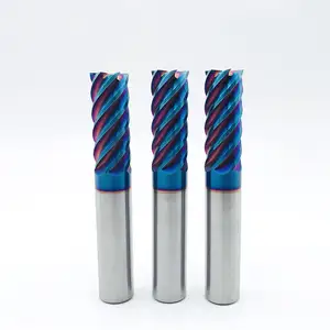 Fabrika doğrudan satış CNC karbür End Mill 6 flüt bitirme CNC freze aracı Tungsten karbür düz uçlu mil