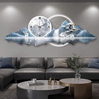 Horloge murale décorative moderne et simple de luxe pour salon, tableau de fond de canapé au design sophistiqué pour anniversaire