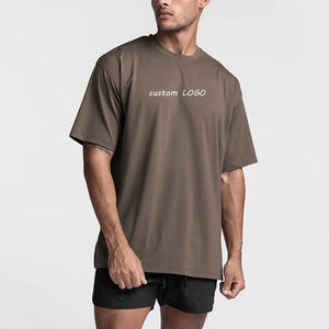 Logo personalizzato allenamento Bodybuilding abbigliamento sportivo Fitness girocollo t-shirt per gli <span class=keywords><strong>uomini</strong></span> - Product Image 5