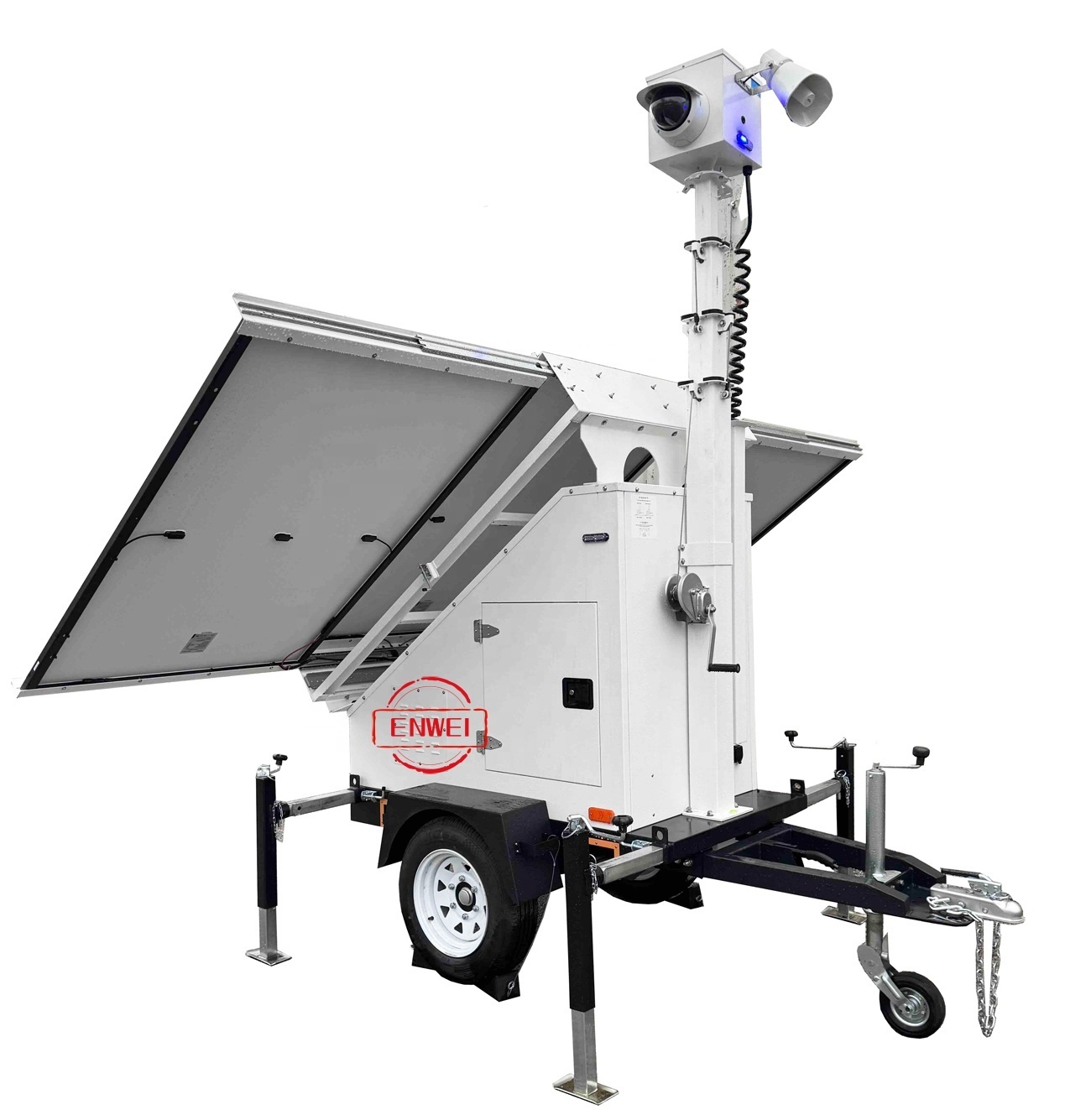 Surveillance Camera Solar Trailer For Construction Sites Monitoring · image 5