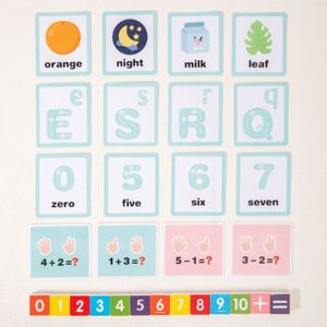 Jeu de comptage 2-en-1 pour développer les compétences mathématiques précoces des enfants, jouet en bois pour dessin au sable et opérations manuelles, cadeau d'anniversaire pour garçons et filles - Product Image 6
