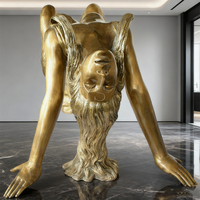 Sculpture de femme nue en bronze, figurine, base de table basse, Feng Shui 3D, mode moderne, Saint-Valentin