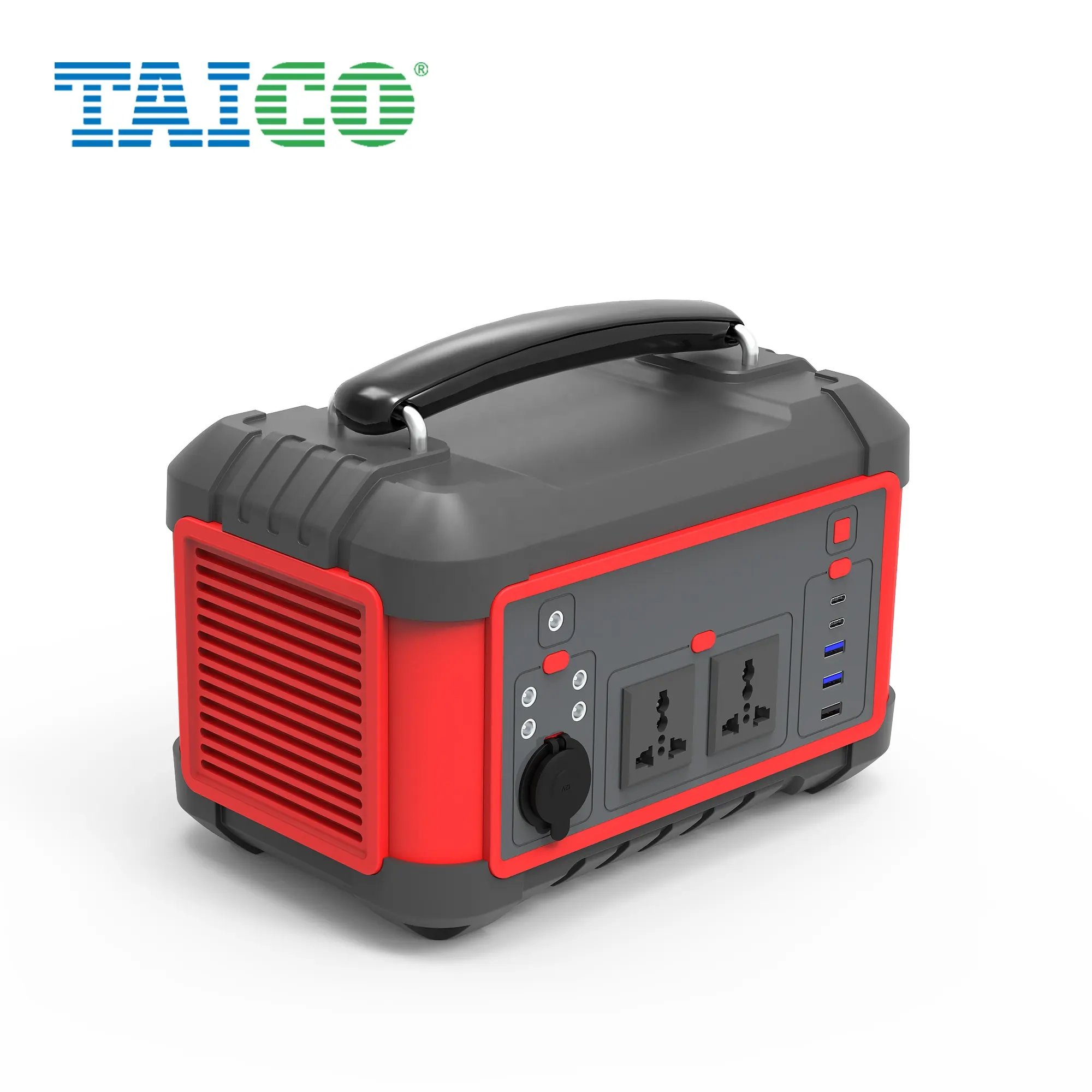 TAICO 160Ah 600Wh USB Type-C DC AC 600W แบตเตอรี่ลิเธียมธนาคารสถานีไฟฟ้าแบบพกพาสำหรับชุดไฟแบบพกพา