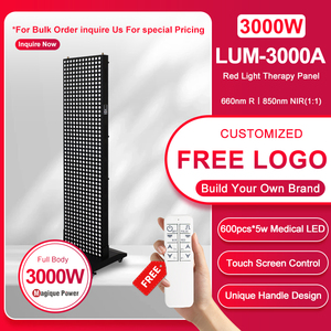 Panel terapi lampu merah <span class=keywords><strong>Led</strong></span> inframerah, peralatan Panel terapi cahaya merah berdiri CIP ganda 4 panjang gelombang 850nm untuk penggunaan di rumah - Product Image 4