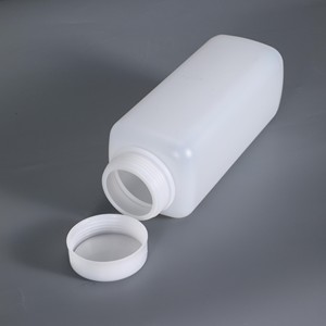 Botella Cuadrada de Boca Ancha de 1L, HDPE, Cuello de 60mm con Graduación, para Envasado de <span class=keywords><strong>Polvo</strong></span> y Líquidos Espesos - Product Image 3