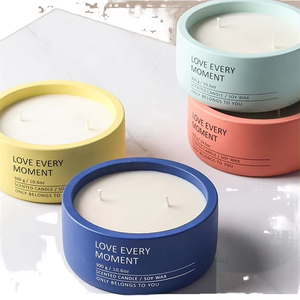 <span class=keywords><strong>Portacandele</strong></span> in <span class=keywords><strong>ceramica</strong></span> colorato all'ingrosso con Logo stampato decorazione di nozze contenitori di candela in <span class=keywords><strong>ceramica</strong></span> - Product Image 1